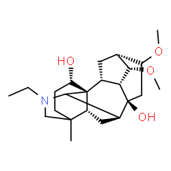 ChemSpider 2D Image | (1alpha,14alpha)-20-Ethyl-14,16-dimethoxy-4-methylaconitane-1,8-diol | C23H37NO4