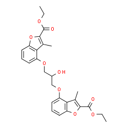 ChemSpider 2D Image | Diethyl 4,4'-[(2-hydroxy-1,3-propanediyl)bis(oxy)]bis(3-methyl-1-benzofuran-2-carboxylate) | C27H28O9