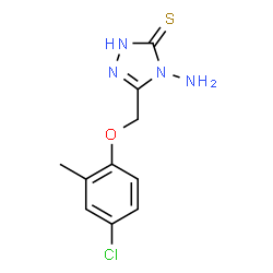 ChemSpider 2D Image | 4-Amino-5-[(4-chloro-2-methylphenoxy)methyl]-2,4-dihydro-3H-1,2,4-triazole-3-thione | C10H11ClN4OS