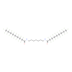 ChemSpider 2D Image | N,N'-1,7-Heptanediylbis(2,2,3,3,4,4,5,5,6,6,7,7,8,8,9,9,9-heptadecafluorononanamide) | C25H16F34N2O2