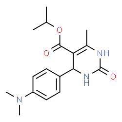 ChemSpider 2D Image | Isopropyl 4-[4-(dimethylamino)phenyl]-6-methyl-2-oxo-1,2,3,4-tetrahydro-5-pyrimidinecarboxylate | C17H23N3O3