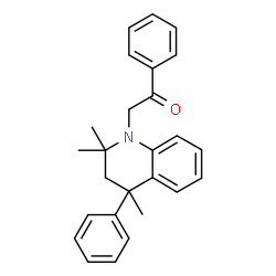 ChemSpider 2D Image | 1-Phenyl-2-(2,2,4-trimethyl-4-phenyl-3,4-dihydro-1(2H)-quinolinyl)ethanone | C26H27NO