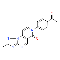 ChemSpider 2D Image | 7-(4-Acetylphenyl)-2-methylpyrido[3,4-e][1,2,4]triazolo[1,5-a]pyrimidin-6(7H)-one | C17H13N5O2