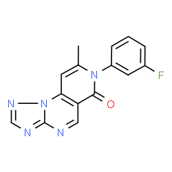 ChemSpider 2D Image | 7-(3-Fluorophenyl)-8-methylpyrido[3,4-e][1,2,4]triazolo[1,5-a]pyrimidin-6(7H)-one | C15H10FN5O