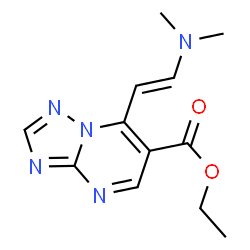 ChemSpider 2D Image | Ethyl 7-[(E)-2-(dimethylamino)vinyl][1,2,4]triazolo[1,5-a]pyrimidine-6-carboxylate | C12H15N5O2