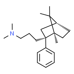 ChemSpider 2D Image | N,N-Dimethyl-3-[(1R,2R,4R)-1,7,7-trimethyl-2-phenylbicyclo[2.2.1]hept-2-yl]-1-propanamine | C21H33N