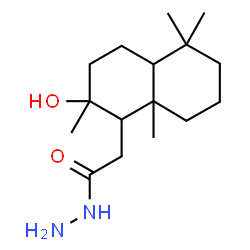 ChemSpider 2D Image | 2-(2-Hydroxy-2,5,5,8a-tetramethyldecahydro-1-naphthalenyl)acetohydrazide | C16H30N2O2