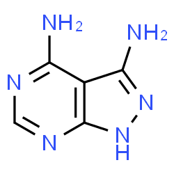 ChemSpider 2D Image | 1H-Pyrazolo[3,4-d]pyrimidine-3,4-diamine | C5H6N6