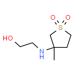 ChemSpider 2D Image | 2-[(Tetrahydro-3-methyl-1,1-dioxido-3-thienyl)amino]ethanol | C7H15NO3S