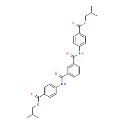 ChemSpider 2D Image | Diisobutyl 4,4'-[1,3-phenylenebis(carbonylimino)]dibenzoate | C30H32N2O6