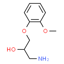 ChemSpider 2D Image | 1-Amino-3-(2-methoxyphenoxy)-2-propanol | C10H15NO3