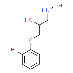 ChemSpider 2D Image | 1-(2-Bromophenoxy)-3-(hydroxyamino)-2-propanol | C9H12BrNO3