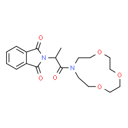 ChemSpider 2D Image | 2-[1-Oxo-1-(1,4,7-trioxa-10-azacyclododecan-10-yl)-2-propanyl]-1H-isoindole-1,3(2H)-dione | C19H24N2O6