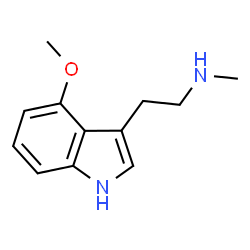 ChemSpider 2D Image | 2-(4-Methoxy-1H-indol-3-yl)-N-methylethanamine | C12H16N2O
