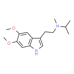 ChemSpider 2D Image | N-[2-(5,6-Dimethoxy-1H-indol-3-yl)ethyl]-N-methyl-2-propanamine | C16H24N2O2