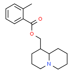 ChemSpider 2D Image | Octahydro-2H-quinolizin-1-ylmethyl 2-methylbenzoate | C18H25NO2