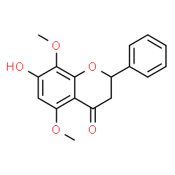 ChemSpider 2D Image | 7-Hydroxy-5,8-dimethoxy-2-phenyl-2,3-dihydro-4H-chromen-4-one | C17H16O5
