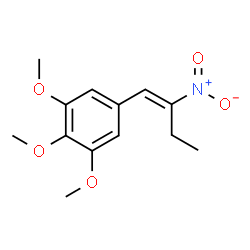 ChemSpider 2D Image | 1,2,3-Trimethoxy-5-[(1E)-2-nitro-1-buten-1-yl]benzene | C13H17NO5