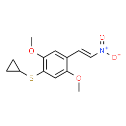 ChemSpider 2D Image | 1-(Cyclopropylsulfanyl)-2,5-dimethoxy-4-[(E)-2-nitrovinyl]benzene | C13H15NO4S