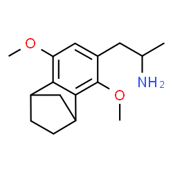 ChemSpider 2D Image | 1-(3,6-Dimethoxytricyclo[6.2.1.0~2,7~]undeca-2,4,6-trien-4-yl)-2-propanamine | C16H23NO2