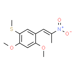 ChemSpider 2D Image | 1,5-Dimethoxy-2-(methylsulfanyl)-4-[(1E)-2-nitro-1-propen-1-yl]benzene | C12H15NO4S