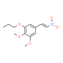 ChemSpider 2D Image | 1,2-Dimethoxy-5-[(E)-2-nitrovinyl]-3-propoxybenzene | C13H17NO5