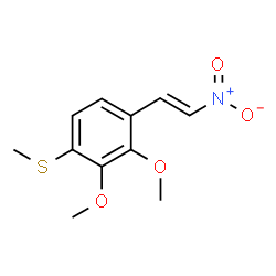 ChemSpider 2D Image | 2,3-Dimethoxy-1-(methylsulfanyl)-4-[(E)-2-nitrovinyl]benzene | C11H13NO4S