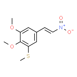 ChemSpider 2D Image | 1,2-Dimethoxy-3-(methylsulfanyl)-5-[(E)-2-nitrovinyl]benzene | C11H13NO4S