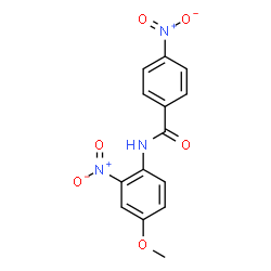 ChemSpider 2D Image | N-(4-Methoxy-2-nitrophenyl)-4-nitrobenzamide | C14H11N3O6
