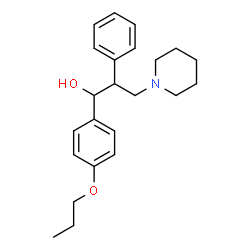 ChemSpider 2D Image | 2-Phenyl-3-(1-piperidinyl)-1-(4-propoxyphenyl)-1-propanol | C23H31NO2