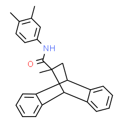 ChemSpider 2D Image | N-(3,4-Dimethylphenyl)-15-methyltetracyclo[6.6.2.0~2,7~.0~9,14~]hexadeca-2,4,6,9,11,13-hexaene-15-carboxamide | C26H25NO