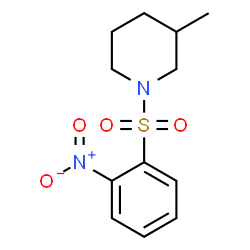 ChemSpider 2D Image | 3-Methyl-1-[(2-nitrophenyl)sulfonyl]piperidine | C12H16N2O4S
