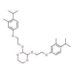 ChemSpider 2D Image | 2,3-Bis[2-(4-isopropyl-3-methylphenoxy)ethoxy]-1,4-dioxane | C28H40O6
