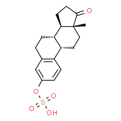 ChemSpider 2D Image | (8alpha,13alpha,14beta)-17-Oxoestra-1,3,5(10)-trien-3-yl hydrogen sulfate | C18H22O5S