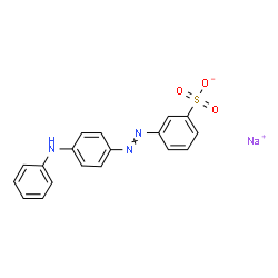 ChemSpider 2D Image | Sodium 3-[(4-anilinophenyl)diazenyl]benzenesulfonate | C18H14N3NaO3S