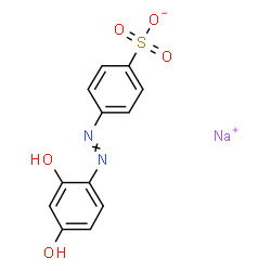 ChemSpider 2D Image | Sodium 4-[(2,4-dihydroxyphenyl)diazenyl]benzenesulfonate | C12H9N2NaO5S