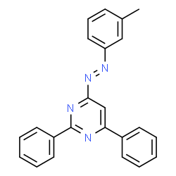 ChemSpider 2D Image | (2,6-Diphenyl-pyrimidin-4-yl)-m-tolyl-diazene | C23H18N4