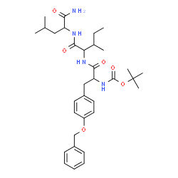 ChemSpider 2D Image | O-Benzyl-N-{[(2-methyl-2-propanyl)oxy]carbonyl}tyrosylisoleucylleucinamide | C33H48N4O6