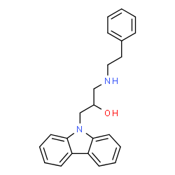 ChemSpider 2D Image | 1-Carbazol-9-yl-3-phenethylamino-propan-2-ol | C23H24N2O