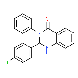 ChemSpider 2D Image | 2-(4-Chlorophenyl)-2,3-dihydro-3-phenyl-4(1H)-quinazolinone | C20H15ClN2O