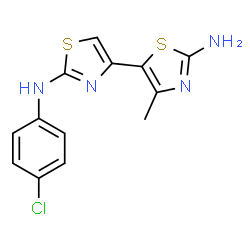 ChemSpider 2D Image | N~2~-(4-Chlorophenyl)-4'-methyl-4,5'-bi-1,3-thiazole-2,2'-diamine | C13H11ClN4S2