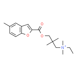 ChemSpider 2D Image | N-Ethyl-N,N,2,2-tetramethyl-3-{[(5-methyl-1-benzofuran-2-yl)carbonyl]oxy}-1-propanaminium | C19H28NO3
