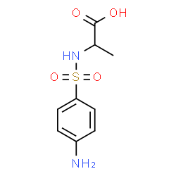 ChemSpider 2D Image | N-[(4-Aminophenyl)sulfonyl]alanine | C9H12N2O4S