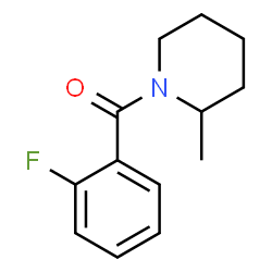ChemSpider 2D Image | (2-Fluorophenyl)(2-methyl-1-piperidinyl)methanone | C13H16FNO