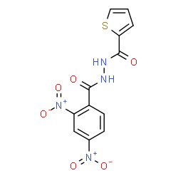 ChemSpider 2D Image | N'-(2,4-Dinitrobenzoyl)-2-thiophenecarbohydrazide | C12H8N4O6S