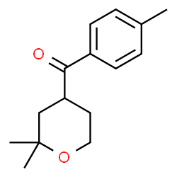 ChemSpider 2D Image | (2,2-Dimethyltetrahydro-2H-pyran-4-yl)(4-methylphenyl)methanone | C15H20O2
