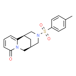 ChemSpider 2D Image | (1R,9R)-11-[(4-Methylphenyl)sulfonyl]-7,11-diazatricyclo[7.3.1.0~2,7~]trideca-2,4-dien-6-one | C18H20N2O3S