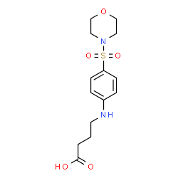 ChemSpider 2D Image | 4-{[4-(4-Morpholinylsulfonyl)phenyl]amino}butanoic acid | C14H20N2O5S
