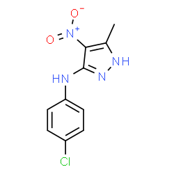 ChemSpider 2D Image | N-(4-chlorophenyl)-3-methyl-4-nitro-1H-pyrazol-5-amine | C10H9ClN4O2