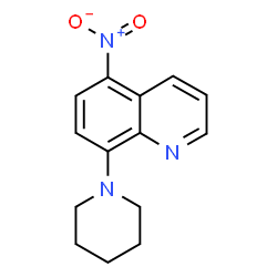 ChemSpider 2D Image | 5-Nitro-8-(1-piperidinyl)quinoline | C14H15N3O2